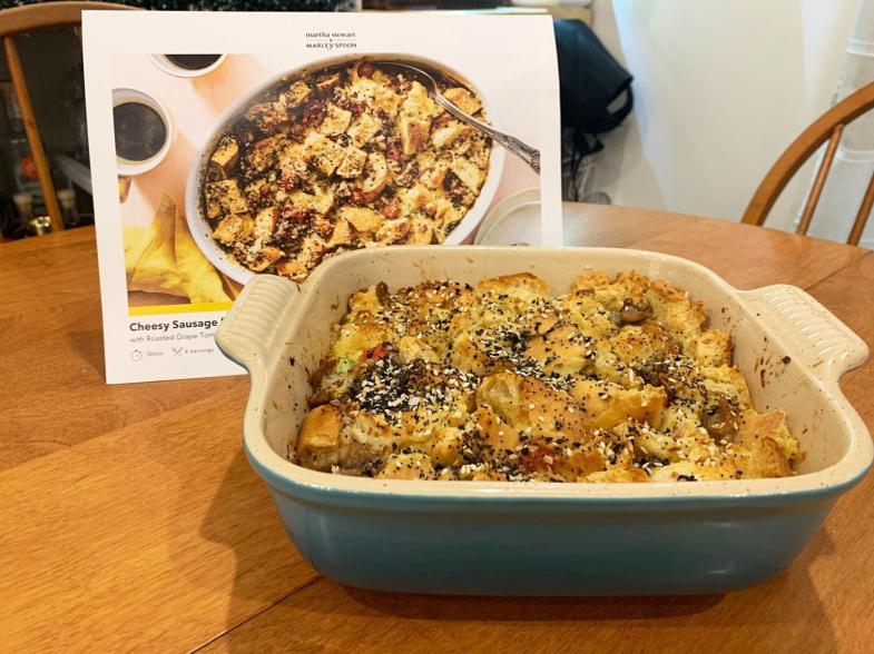 A casserole in a dish