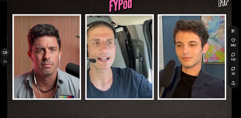 Before they were rivals, Schlossberg was a guest on Kasky's podcast.