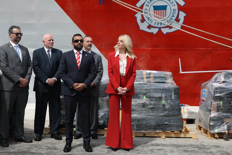 Pam Bondi and Kash Patel