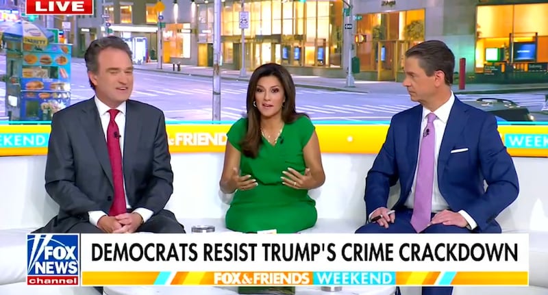 Rachel Campos-Duffy (center) on “Fox & Friends.”