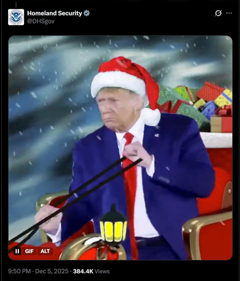 Donald Trump as Santa