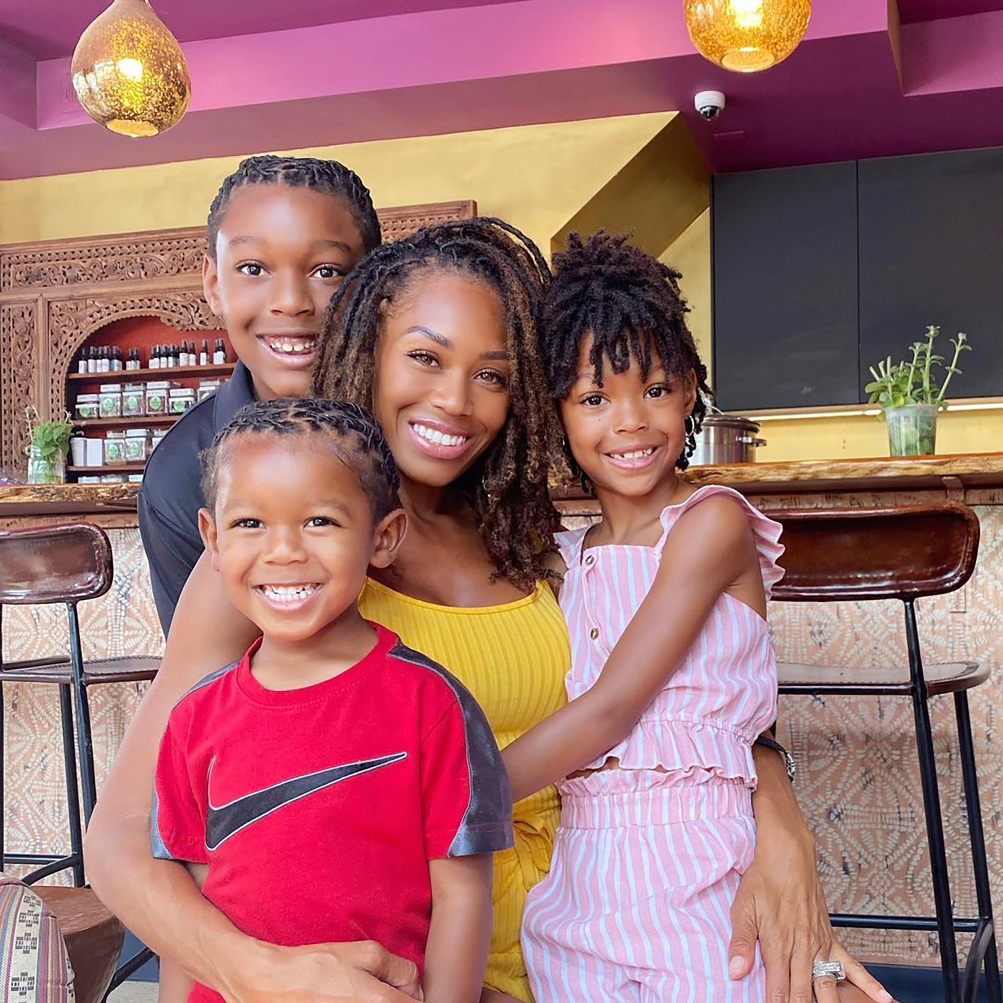Monique Samuels and her three kids