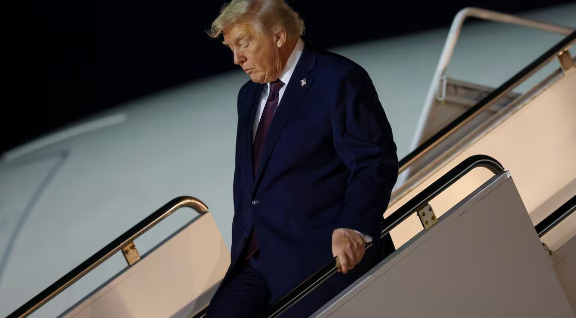 Trump, 79, Called Out for Awkward Exit on Air Force One’s Steps
