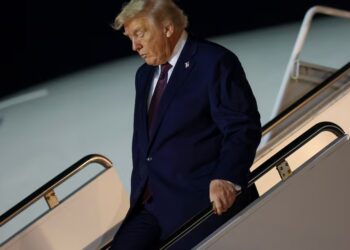 Trump, 79, Called Out for Awkward Exit on Air Force One’s Steps