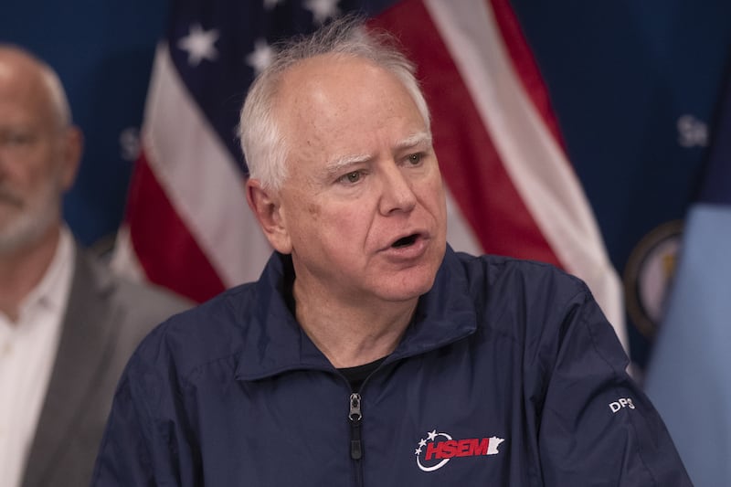 Minnesota Gov. Tim Walz speaks at a press conference