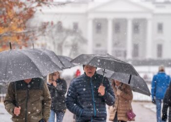 D.C.’s first snow of the season was scenic, and a bit slippery