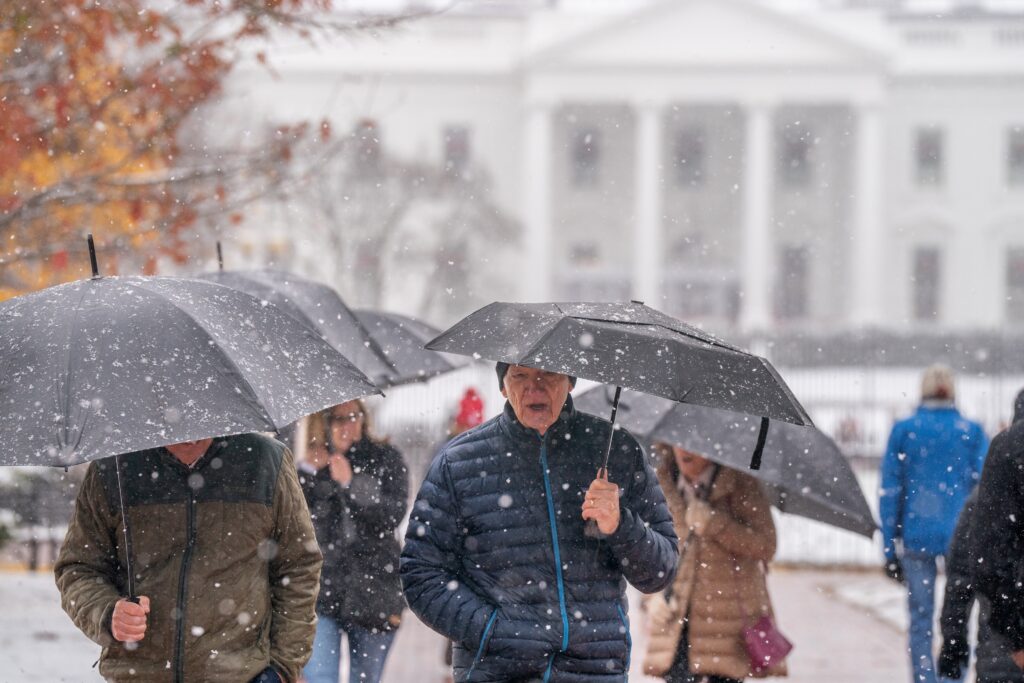 D.C.’s first snow of the season was scenic, and a bit slippery