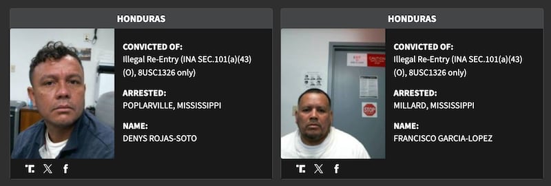 Dozens of the “worst of the worst” arrestees were only convicted of “illegal re-entry.”