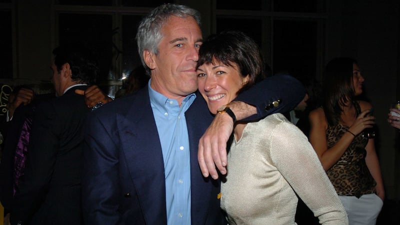Ghislaine Maxwell and her then-boyfriend Jeffrey Epstein.