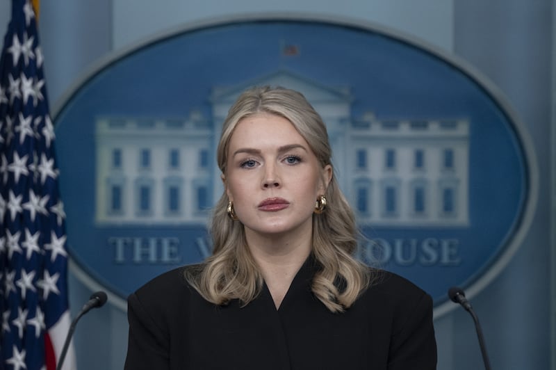 WASHINGTON DC, UNITED STATES - DECEMBER 11: The White House Press Secretary Karoline Leavitt speaks at the White House press briefing room in Washington DC, United States, on December 11, 2025.