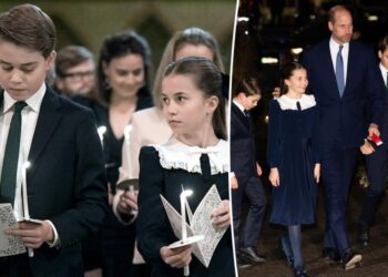 Prince George, Princess Charlotte and Prince Louis look all grown up at Christmas carol service