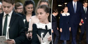 Prince George, Princess Charlotte and Prince Louis look all grown up at Christmas carol service