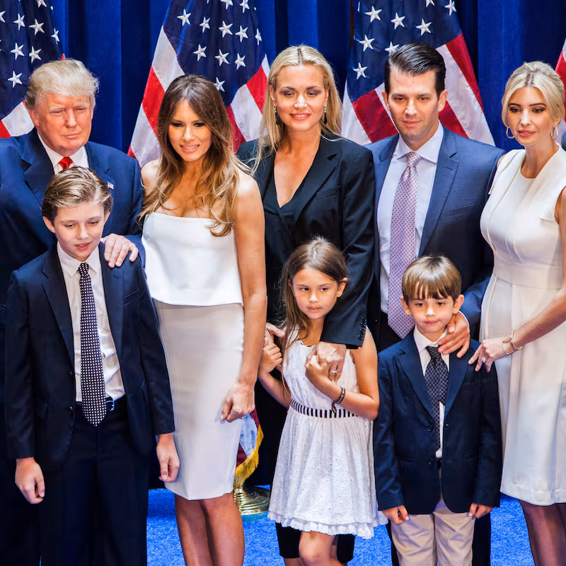 The Trump family in 2015