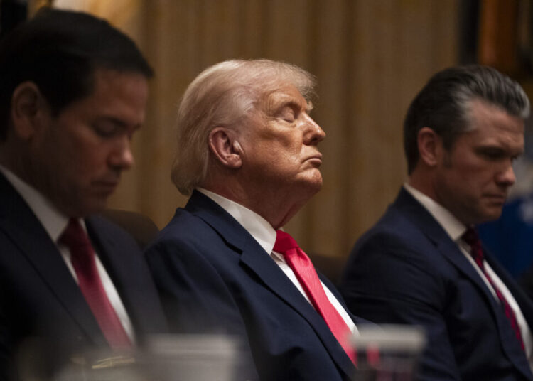 Trump appears to doze off in another meeting