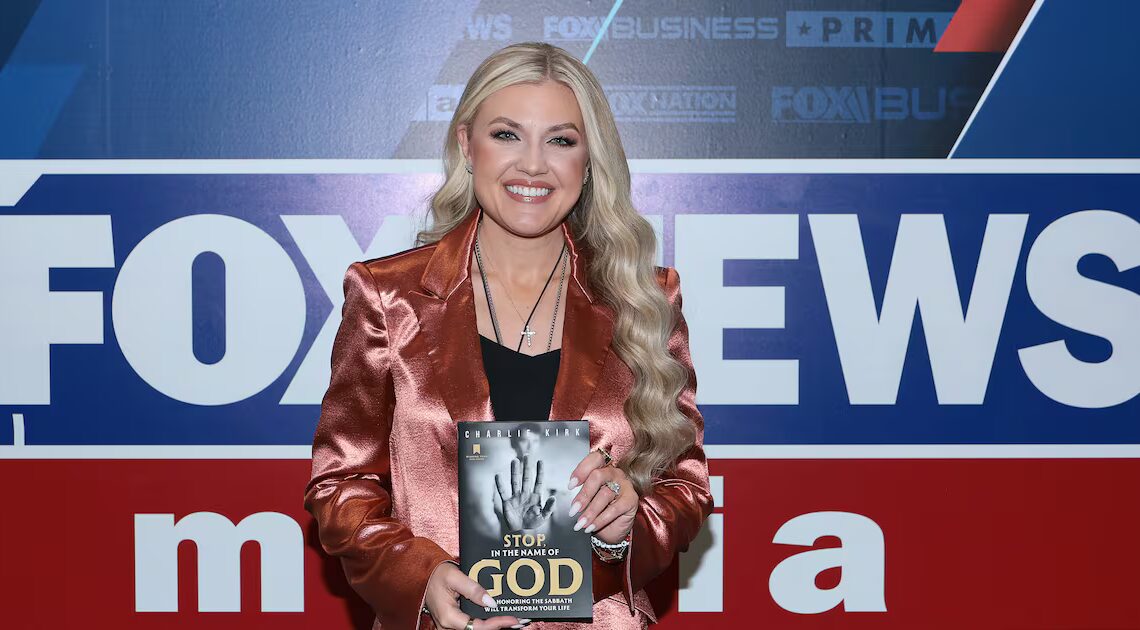 Erika Kirk Plugs Slain Husband’s Book for Christmas