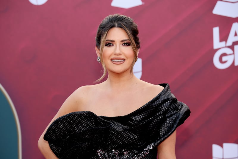 MIAMI, FLORIDA - NOVEMBER 14: EDITORIAL USE ONLY Andrea Linares attends the 25th Annual Latin GRAMMY Awards at Kaseya Center on November 14, 2024 in Miami, Florida. (Photo by Dia Dipasupil/Getty Images)