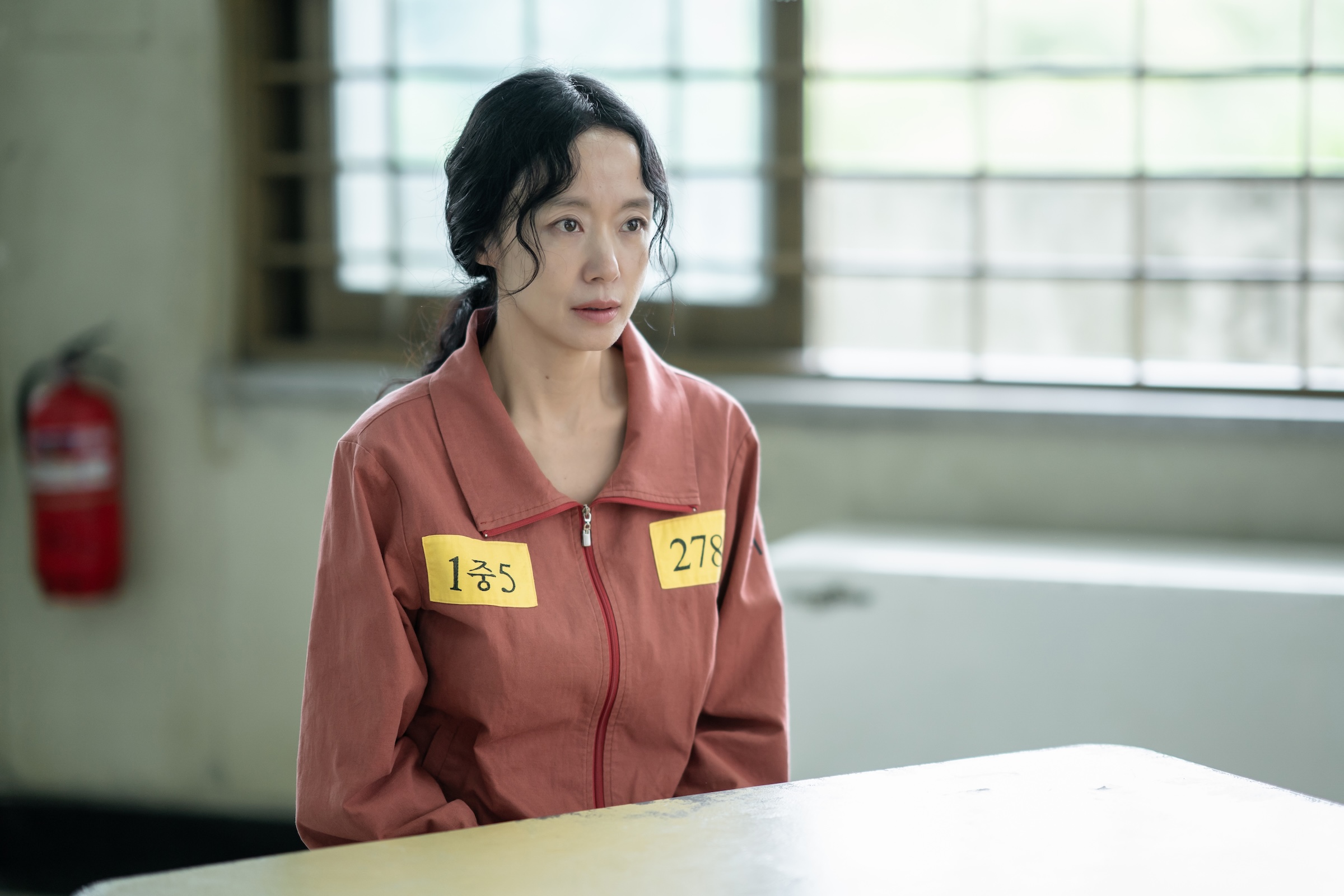 The Price of Confession Jeon Do-yeon as An Yun-su in The Price of Confession Cr. YOOYOOJAJEOG/Netflix © 2025