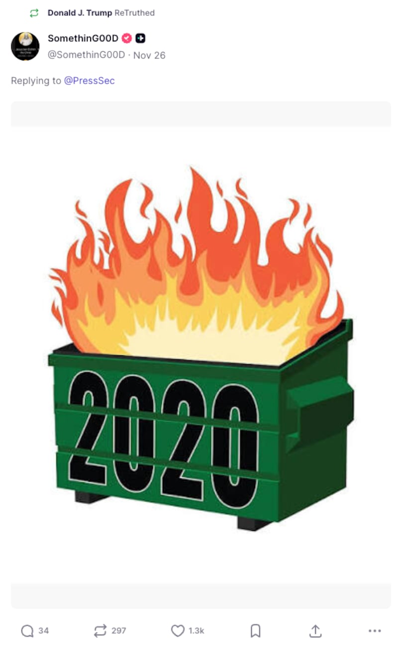 Trump Truth Social Post