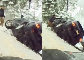 SUV veers off cliff in Lake Tahoe as bystanders scramble to save those inside