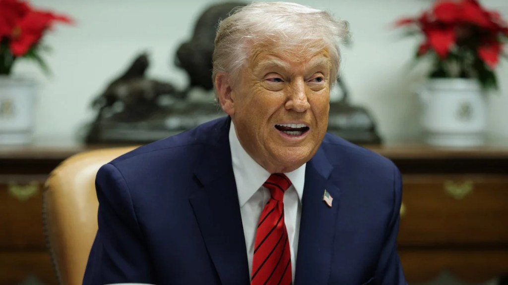President Donald Trump speaks during a roundtable discussion at the White House on Dec. 10, 2025. (Credit: Alex Wong/Getty Images)