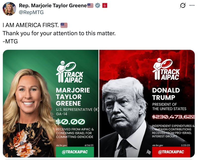 Marjorie Taylor Greene on X