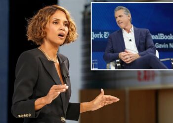 Halle Berry bashes Gov. Gavin Newsom at NYT summit just before he takes stage: ‘Should not be our next president either’