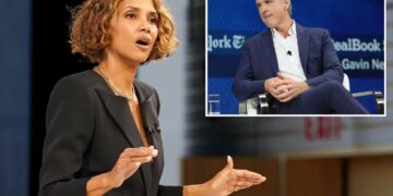 Halle Berry bashes Gov. Gavin Newsom at NYT summit just before he takes stage: ‘Should not be our next president either’