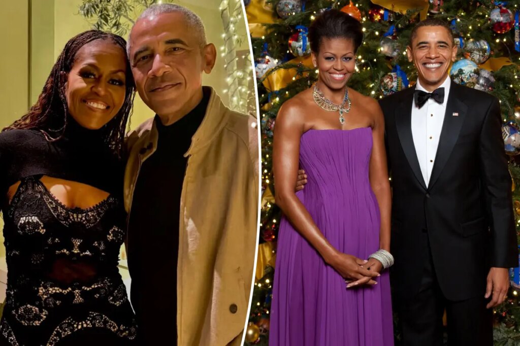 Michelle and Barack Obama prove they’re still going strong with cozy Christmas pic