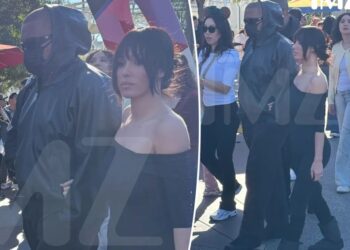 Bianca Censori covers up for Disneyland date with Kanye West and his kids