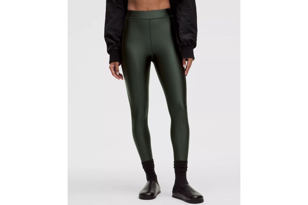 A woman in a pair of leggings.