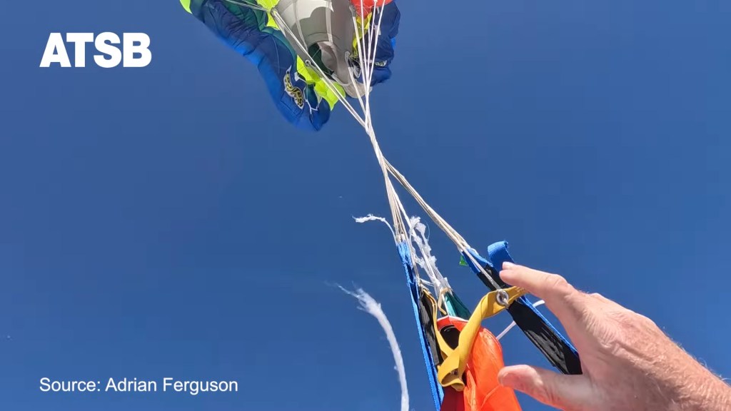 The incident occurred over Tully Airport, about 1,000 miles north of Brisbane, on Sept. 20 with the Far North Freefall Club.
