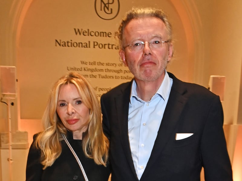 LONDON, ENGLAND - JUNE 20: Julia Delves Broughton and Hans Rausing attend the National Portrait Gallery's reopening party on June 20, 2023 in London, England. (Photo by Dave Benett/Getty Images for The National Portrait Gallery)