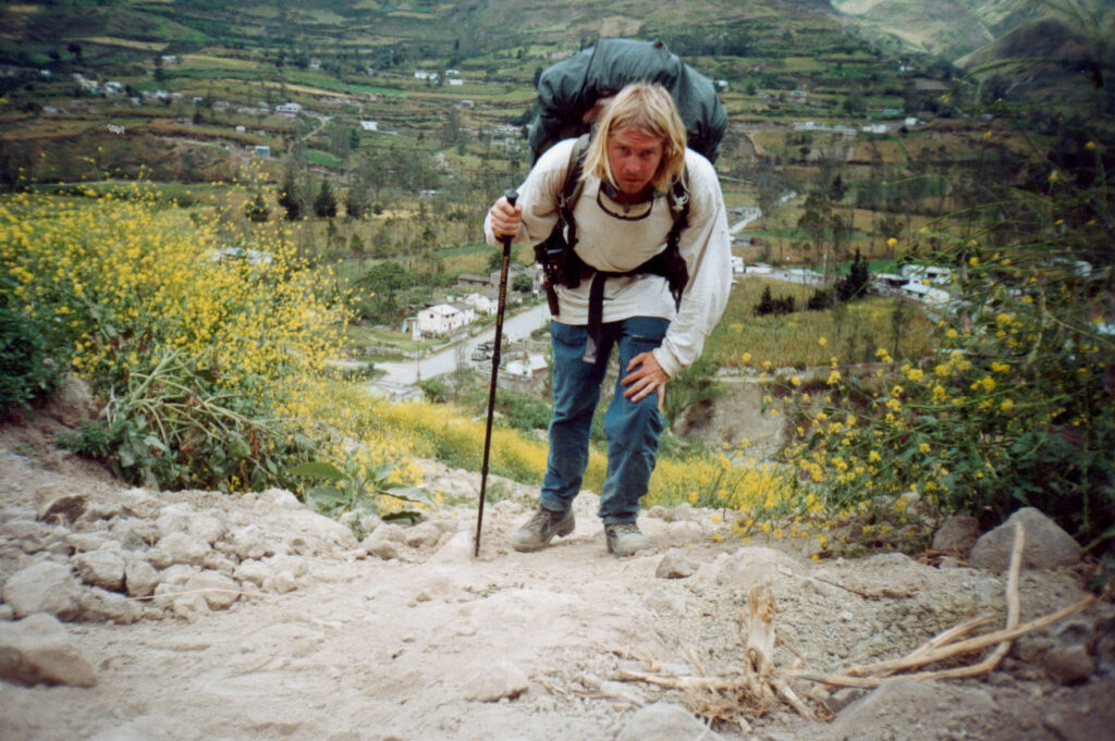 He set out to walk around the world. After 27 years, he’s nearly home.