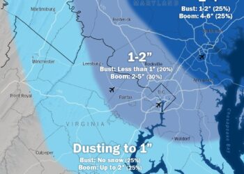 Brace for snow and then a blast of cold in D.C. area Sunday