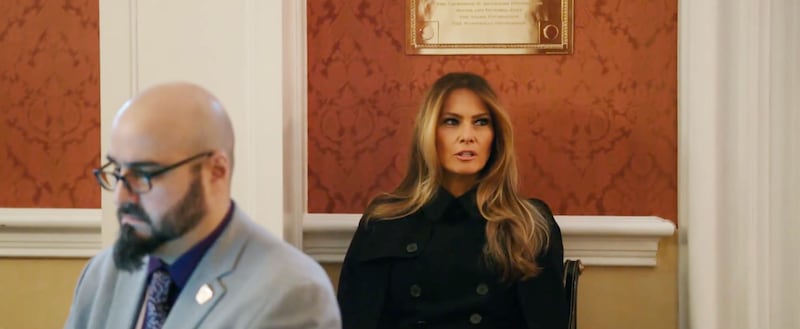 Screenshot from the Melania documentary