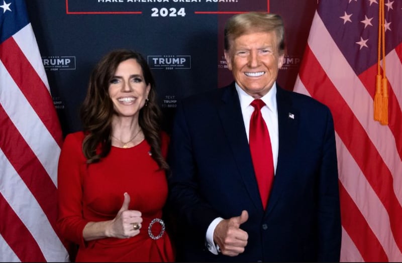 Rep. Nancy Mace's X banner showing her with President Trump as she mounts a bid for South Carolina governor.