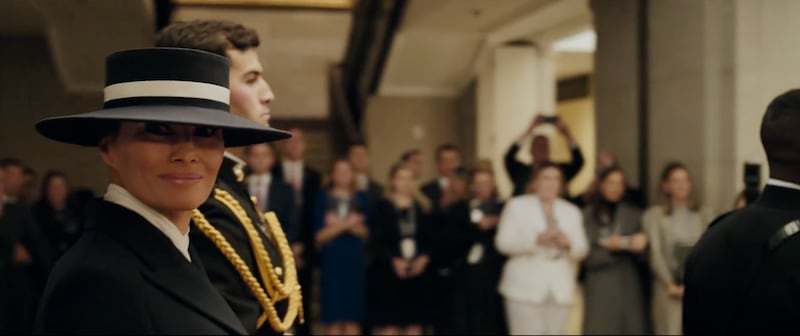 "Here we go again," Melania says in the trailer for her new movie.