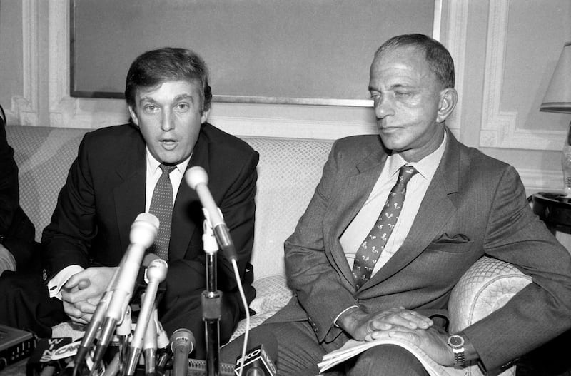 Donald Trump (L) and Roy Cohn (R)