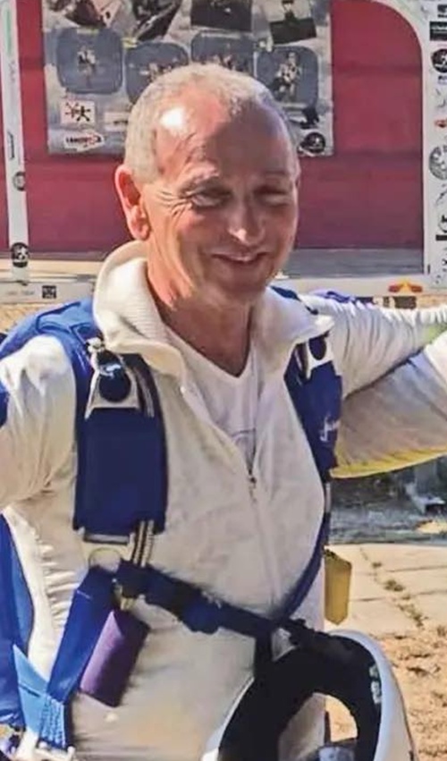 Ermes Zampa, 70, was working as a skydiver when he plunged to his death in an accident.
