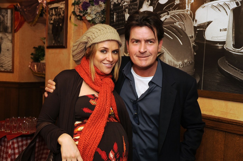 Charlie Sheen and his wife Brooke Mueller.