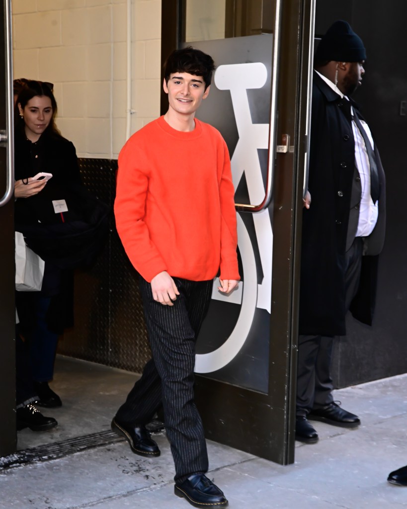 Noah Schnapp seen outside ABC Studios in New York City on Dec. 15