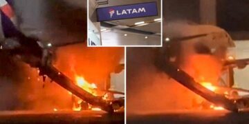 Panicked passengers escape plane after Brazil airport fire engulfs jet in smoke