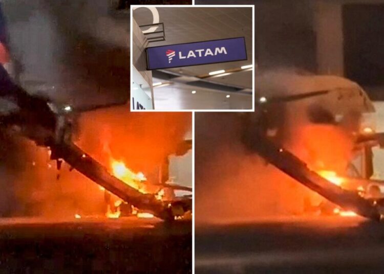 Panicked passengers escape plane after Brazil airport fire engulfs jet in smoke