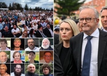 Australian Prime Minister Anthony Albanese heckled as he faces grieving families at Bondi vigil week after terror attack