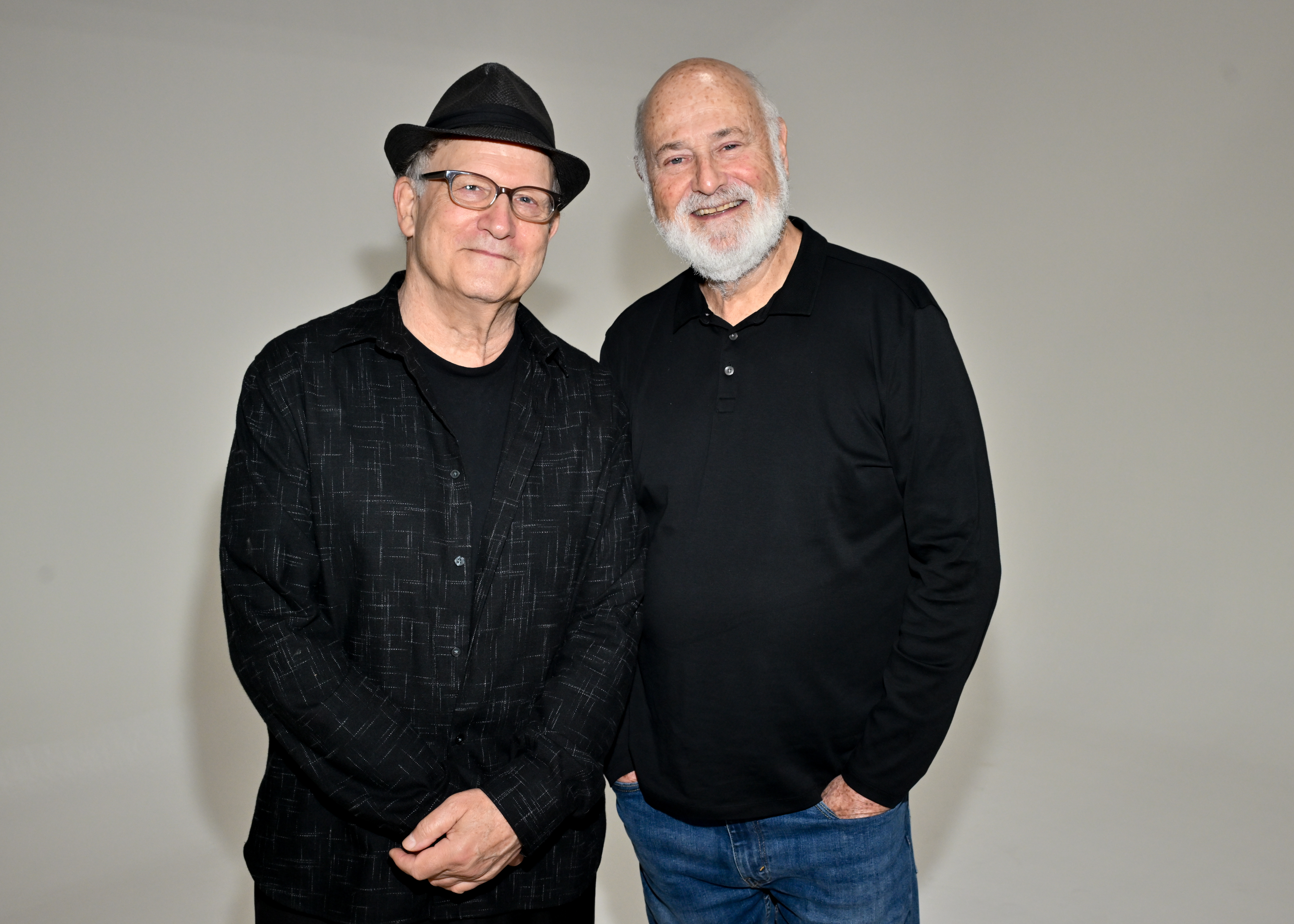 Albert Brooks and Rob Reiner at an event.