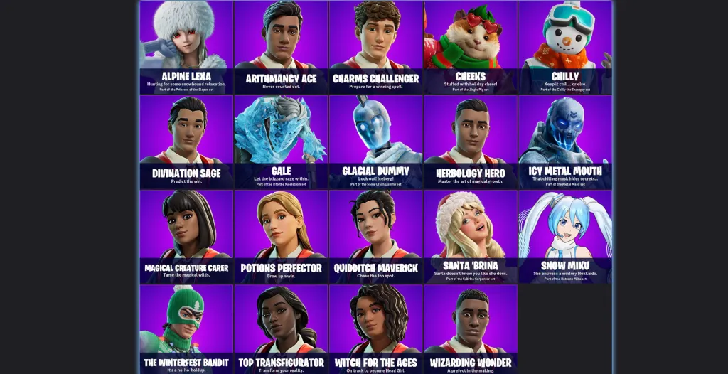 All Fortnite Winterfest 2025 Skins