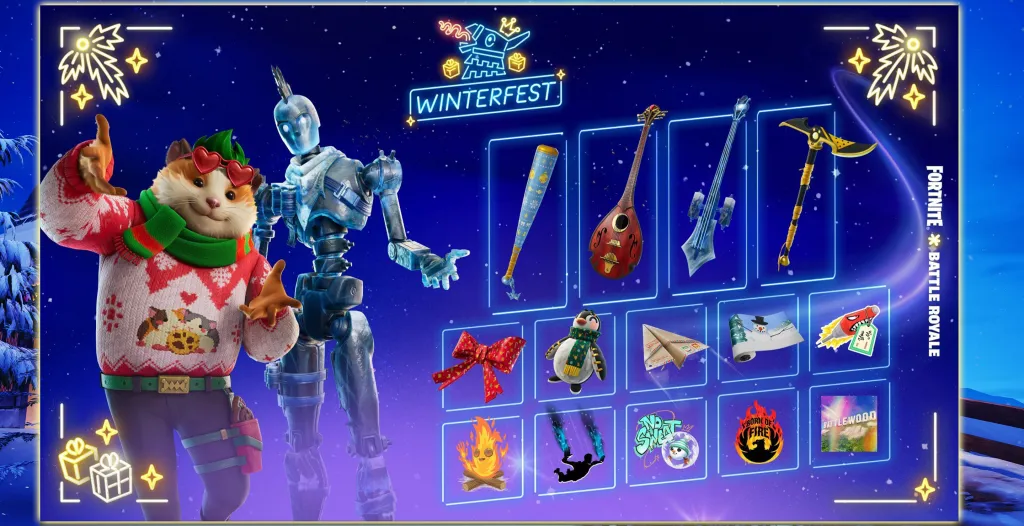 All Fortnite Winterfest Cabin Free Rewards
