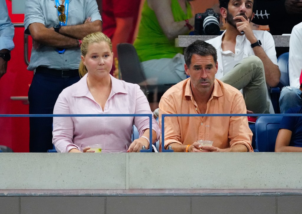 Amy Schumer and Chris Fischer at the US Open.
