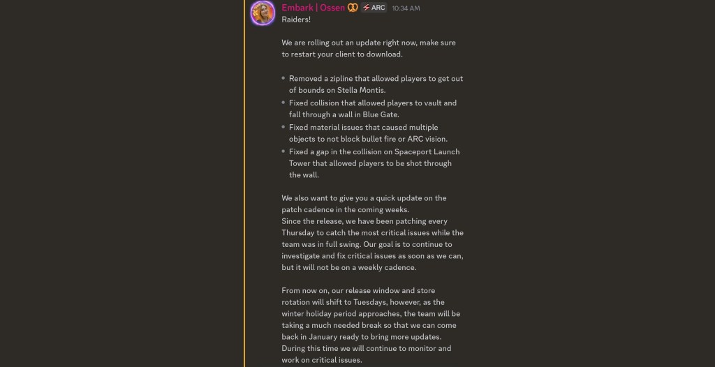 Arc Raiders Expedition Patch