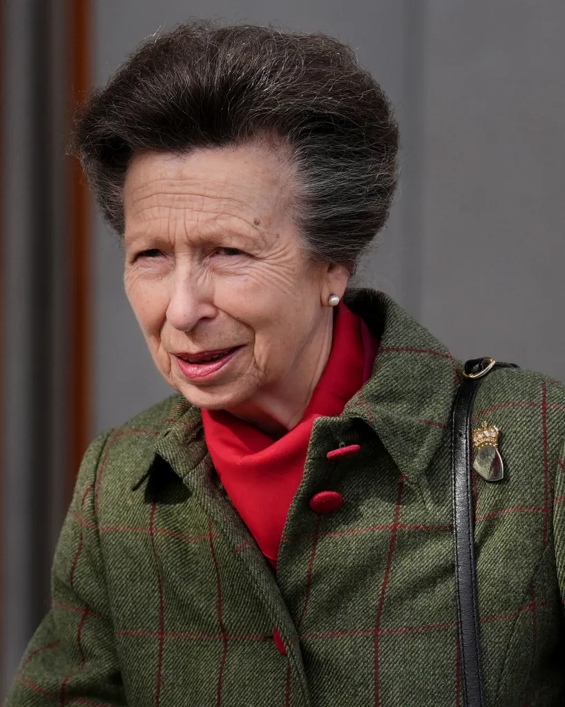 Princess Anne, Princess Royal (R), arrives to unveil a new portrait of her brother Britain's King Charles III, taken by photographer Millie Pilkington, during a visit to the Scottish Parliament at Holyrood in Edinburgh on September 26, 2025.